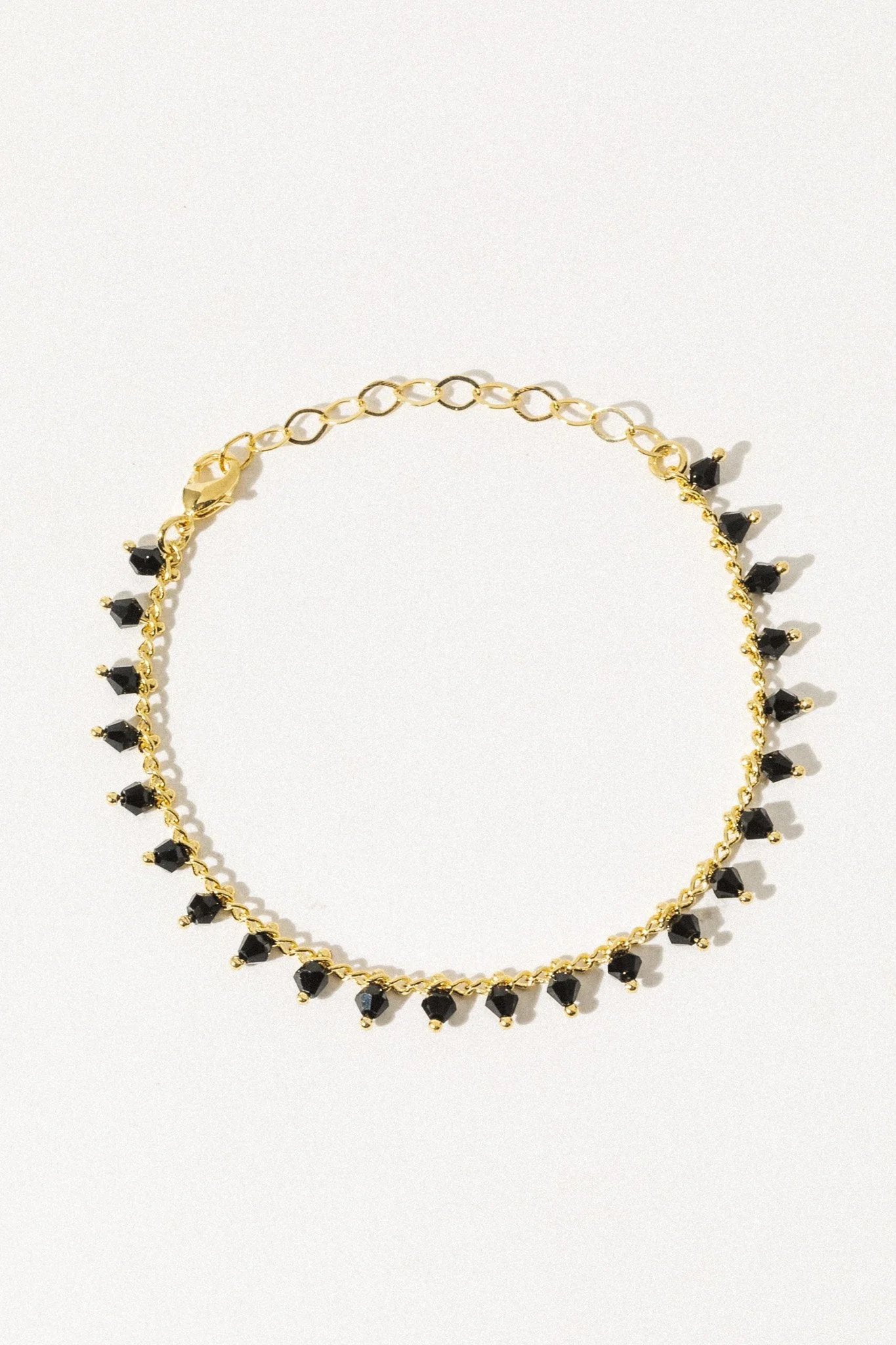 Elegant Black Beaded Bracelet
