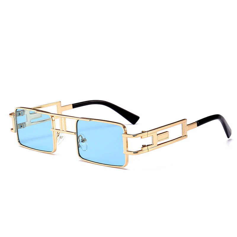 Stylish Rectangular Blue-Tinted Glasses