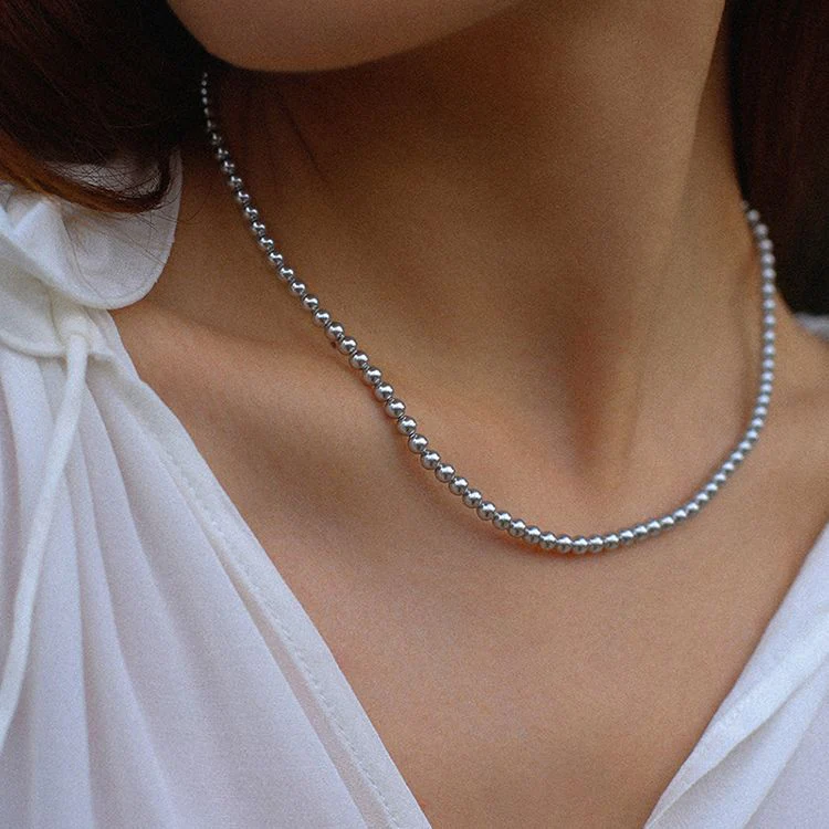 Elegant Pearl Bead Necklace