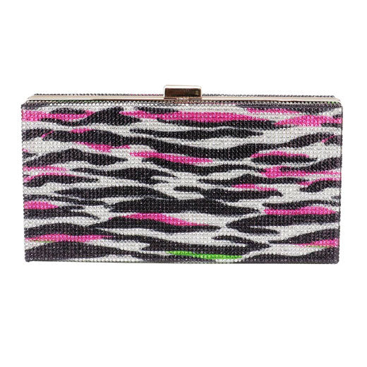 Stylish Zebra-Pattern Acrylic Clutch
