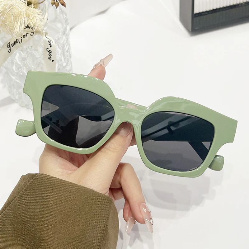 Chic Green Square Frame Glasses
